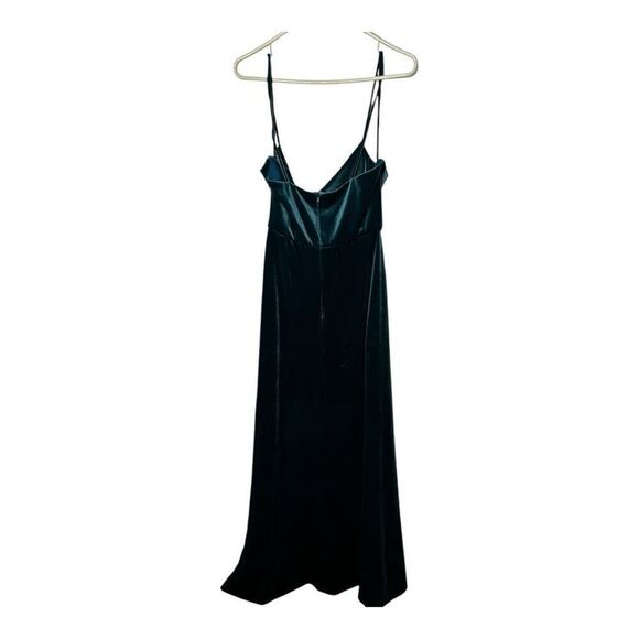 After Six Dutch Blue Lux Velvet Bridesmaid Dress Size 10 NWT Cowl Neck Y2K Dessy - Picture 5 of 10
